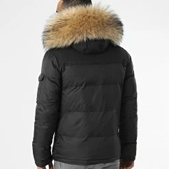 Nouveau 🎁 Doudoune Capuche Tech Puffer Avec Fourrure Beige 0018 Noir de LBO 🎉 -France LBO Soldes Boutique lbo 269119 FAB LBO 1070510 0018 20211112T143648 05