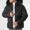 Promo 🌟 Doudoune Capuche Tech Puffer Avec Fourrure Noir Melange 0019 Noir de LBO 😀 -France LBO Soldes Boutique lbo 269121 FAB LBO 1070510 0019 20211117T112635 01