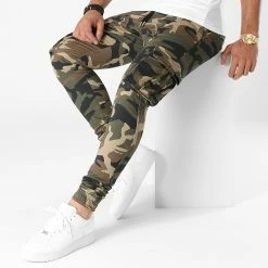 Acheter 😉 Pantalon Cargo Super Skinny Cargo Camouflage 1714 Vert Kaki de LBO 😉 -France LBO Soldes Boutique lbo 270343 FAB SHALBO 1714 20210903T093852 03