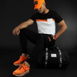 Sortie 🌟 Tee 👕 Shirt Poche Tricolore 1853 Noir Blanc Orange de LBO 🌟 -France LBO Soldes Boutique lbo 270362 FAB SHALBO 1853 20210726T140835 03