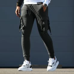 Vente flash ✨ Pantalon Jogging Cargo 1772 Gris Anthracite Chiné de LBO ⭐ -France LBO Soldes Boutique lbo 271048 FAB SHALBO 1772 20210907T153417 06