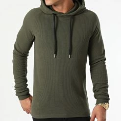 Le moins cher 😍 Sweat Capuche 1786 Vert Kaki de LBO 🥰