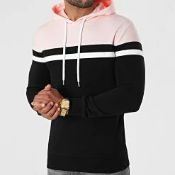 Les meilleures critiques de 🤩 Sweat Capuche Tricolore 1801 Rose Blanc Noir de LBO 🥰