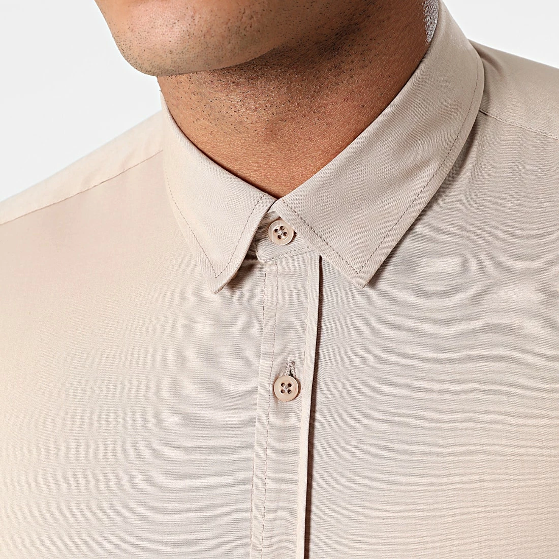 De gros 🎁 Chemise Manches Longues Slim Fit 1844 Beige de LBO 🤩 4 De gros 🎁 Chemise Manches Longues Slim Fit 1844 Beige de LBO 🤩 – Image 2