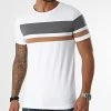 Meilleur prix 😀 Tee 👚 Shirt Slim Fit Tricolore 1654 Anthracite Blanc Camel de LBO 🔔 -France LBO Soldes Boutique lbo 275348 FAB SHALBO 1654 20210915T123204 01