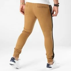 Remise 🎉 Jogger Pant Super Skinny A Bandes 1911 Camel de LBO 🎉 -France LBO Soldes Boutique lbo 276532 FAB SHALBO 1911 20210903T094001 04