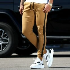 Remise 🎉 Jogger Pant Super Skinny A Bandes 1911 Camel de LBO 🎉 -France LBO Soldes Boutique lbo 276532 FAB SHALBO 1911 20210907T153223 05