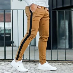 Remise 🎉 Jogger Pant Super Skinny A Bandes 1911 Camel de LBO 🎉 -France LBO Soldes Boutique lbo 276532 FAB SHALBO 1911 20220119T092037 06