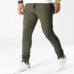 Meilleure affaire 🔔 Jogger Pant Super Skinny A Bandes 1912 Vert Kaki de LBO ✨
