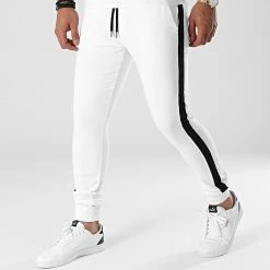 Top 10 😍 Jogger Pant Super Skinny A Bandes 1914 Blanc de LBO ✔️
