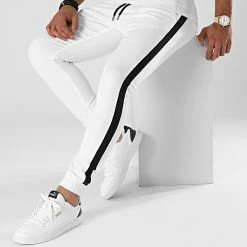 Top 10 😍 Jogger Pant Super Skinny A Bandes 1914 Blanc de LBO ✔️ -France LBO Soldes Boutique lbo 276537 FAB SHALBO 1914 20210903T094440 03
