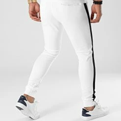 Top 10 😍 Jogger Pant Super Skinny A Bandes 1914 Blanc de LBO ✔️ -France LBO Soldes Boutique lbo 276537 FAB SHALBO 1914 20210903T094441 04