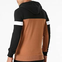 Nouveau ❤️ Sweat Capuche Tricolore 1952 Noir Blanc Camel de LBO 🎁 -France LBO Soldes Boutique lbo 277032 FAB SHALBO 1952 20210903T144325 03