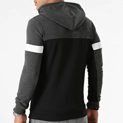 Grosses soldes 💯 Sweat Capuche Tricolore 1955 Noir Gris Anthracite Blanc de LBO 😉 -France LBO Soldes Boutique lbo 277033 FAB SHALBO 1955 20210903T140221 03