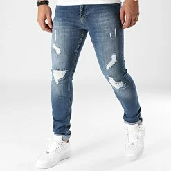De gros 👍 Jean Slim Fit Avec Déchirures 1865 Bleu Denim de LBO 🥰