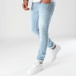 Bon marché 🤩 Jean Slim Fit 1868 Denim Bleu Clair de LBO 🎉 -France LBO Soldes Boutique lbo 277037 FAB SHALBO 1868 20210910T153345 03