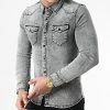 Promo 🔥 Chemise Jean Manches Longues 867 Gris Denim de LBO 👍 -France LBO Soldes Boutique lbo 277467 FAB SHALBO 867 20220304T082751 01