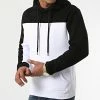 Meilleure affaire 🔥 Sweat Capuche Bicolore 1829 Blanc Noir de LBO 🥰 -France LBO Soldes Boutique lbo 280195 FAB SHALBO 1829 20211015T121153 01
