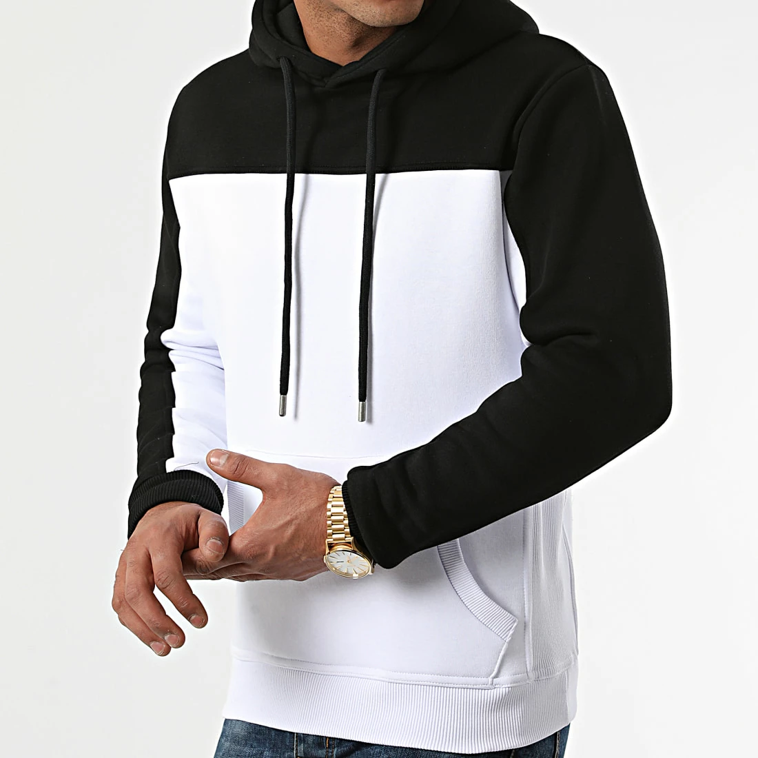 Meilleure affaire 🔥 Sweat Capuche Bicolore 1829 Blanc Noir de LBO 🥰 3 Meilleure affaire 🔥 Sweat Capuche Bicolore 1829 Blanc Noir de LBO 🥰
