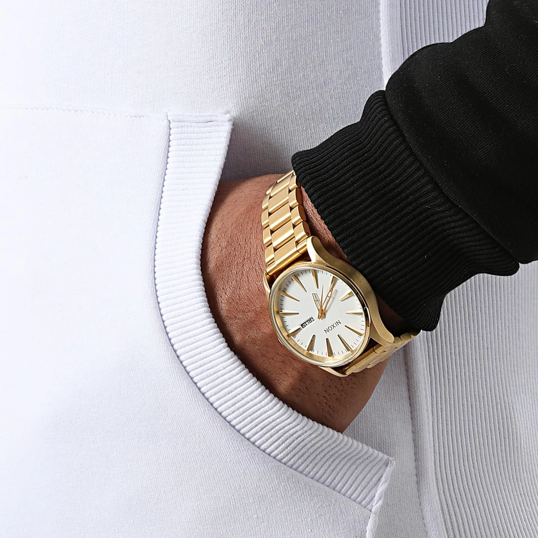 Meilleure affaire 🔥 Sweat Capuche Bicolore 1829 Blanc Noir de LBO 🥰 4 Meilleure affaire 🔥 Sweat Capuche Bicolore 1829 Blanc Noir de LBO 🥰 – Image 2