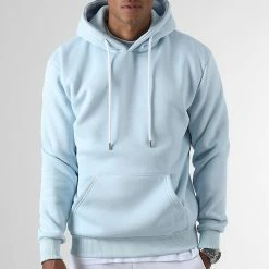 Offres 🤩 Sweat Capuche 1843 Bleu Ciel de LBO ✔️