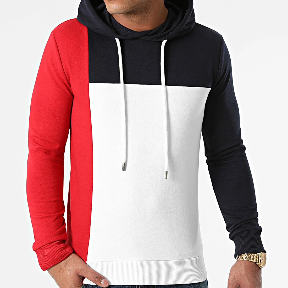 Meilleur prix 😍 Sweat Capuche Tricolore 1797 Blanc Bleu Marine Rouge de LBO 🌟 3 Meilleur prix 😍 Sweat Capuche Tricolore 1797 Blanc Bleu Marine Rouge de LBO 🌟