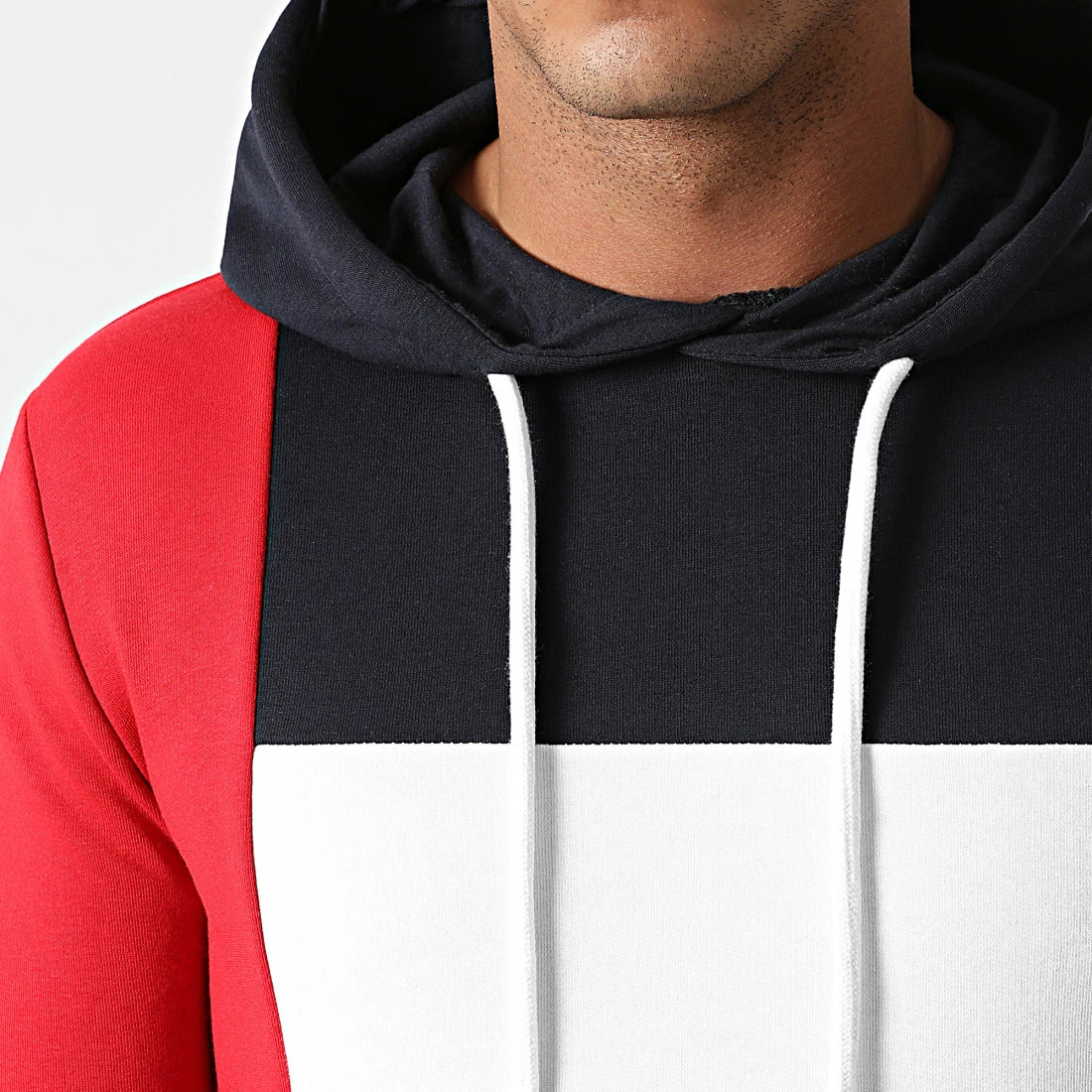 Meilleur prix 😍 Sweat Capuche Tricolore 1797 Blanc Bleu Marine Rouge de LBO 🌟 4 Meilleur prix 😍 Sweat Capuche Tricolore 1797 Blanc Bleu Marine Rouge de LBO 🌟 – Image 2