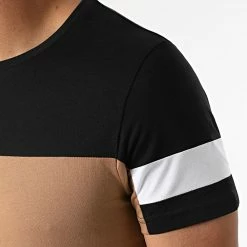 Meilleure affaire 🌟 Tee 👚 Shirt Tricolore Avec Bandes 1948 Camel Noir de LBO 😍 -France LBO Soldes Boutique lbo 280233 FAB SHALBO 1948 20211001T153505 02