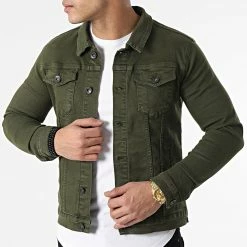 Nouveau 👏 Veste Jean Slim Fit 1539 Denim Khaki de LBO 🥰 -France LBO Soldes Boutique lbo 283213 FAB SHALBO 1539 20220225T153042 03