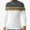 Tout neuf 👏 Pull Col Roulé Tricolore 0107 Noir Chiné Camel Blanc de LBO 🎉 -France LBO Soldes Boutique lbo 283865 FAB LBO 1070546 0107 20211108T142304 01