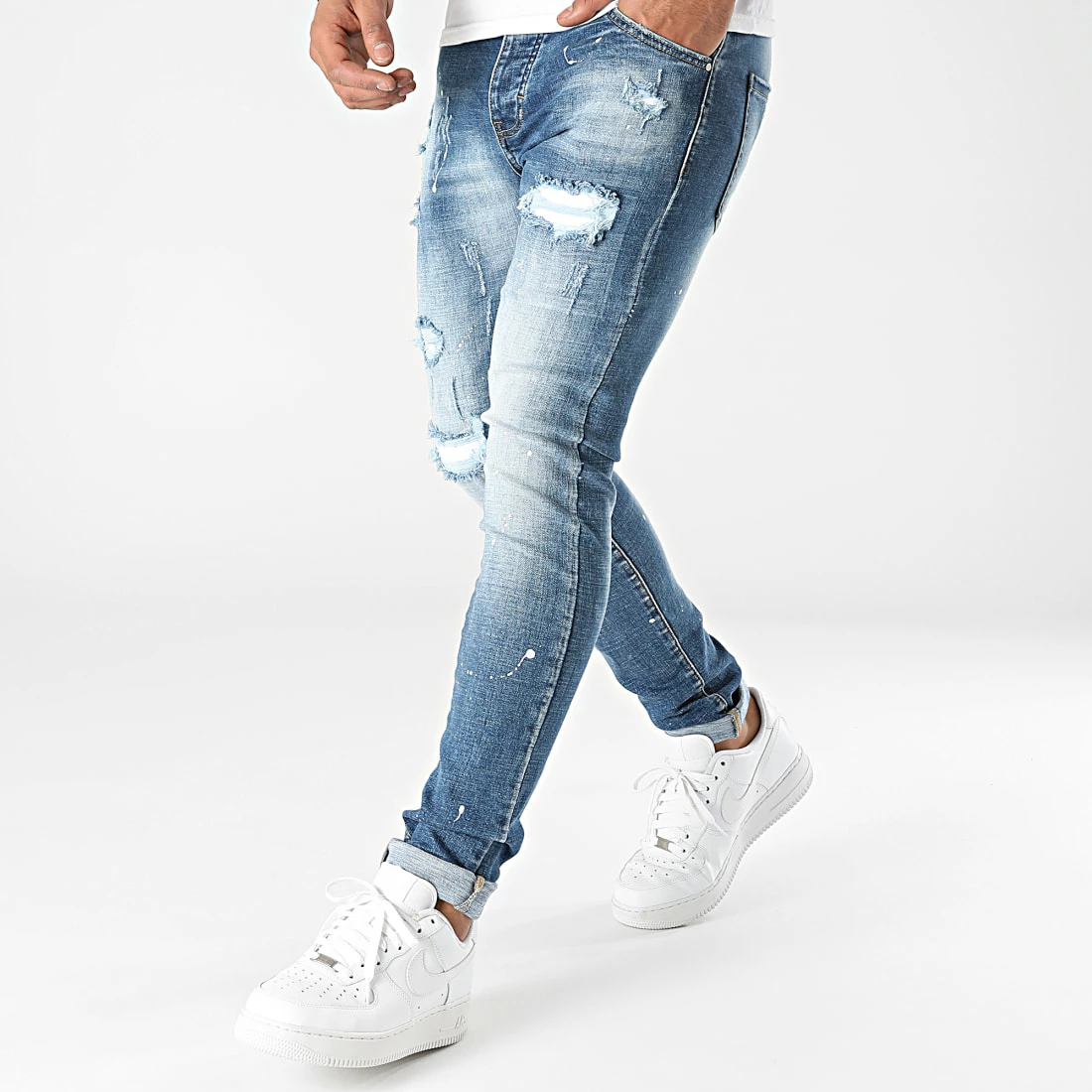 Bon marché 😍 Jean Skinny 0002 Denim Bleu Medium de LBO 🌟 7 Bon marché 😍 Jean Skinny 0002 Denim Bleu Medium de LBO 🌟 – Image 5
