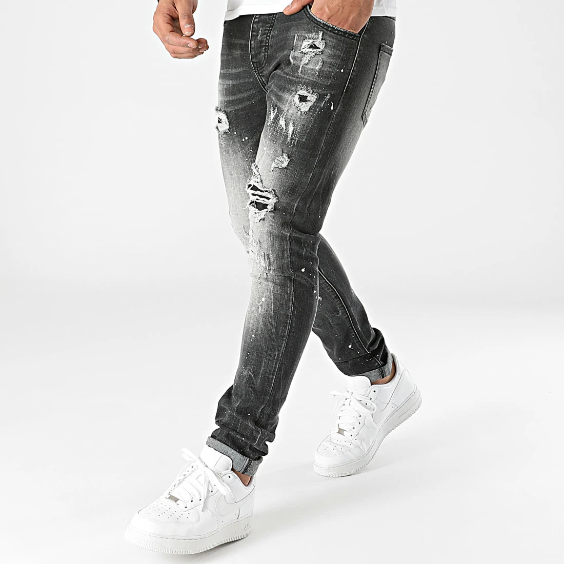 De gros ⭐ Jean Skinny 0008 Denim Noir de LBO 😀 6 De gros ⭐ Jean Skinny 0008 Denim Noir de LBO 😀 – Image 4