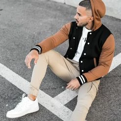 Le moins cher 👍 Veste Teddy A Capuche 1858 Noir Camel de LBO 👍 -France LBO Soldes Boutique lbo 286331 FAB SHALBO 1858 20220307T075810 06