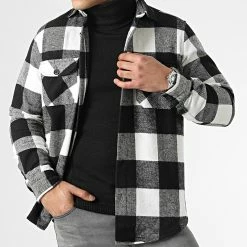 Sortie 🧨 Surchemise A Carreaux 0108 Noir Blanc de LBO 💯 -France LBO Soldes Boutique lbo 287182 FAB LBO 1070546 0108 20211222T080540 03