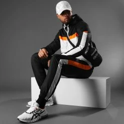 Meilleure affaire 🤩 Pantalon Jogging Tricolore A Bandes 0026 Noir Orange de LBO 🧨 -France LBO Soldes Boutique lbo 287380 FAB LBO 10701336 0026 20211119T075100 05