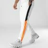 Meilleur prix ✨ Pantalon Jogging Tricolore A Bandes 0027 Blanc Orange Fluo de LBO ✔️ -France LBO Soldes Boutique lbo 287381 FAB LBO 10701336 0027 20211210T115559 01