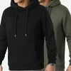 Offres 🧨 Lot de 2 Sweats Capuche 1598 Vert Kaki et Noir de LBO 😉 -France LBO Soldes Boutique lbo 289067 FAB SHALBO 1598 20220128T082719 01