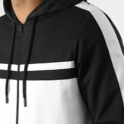 Remise 😍 Ensemble De Survêtement Bicolore Avec Bandes 0046 Noir Blanc de LBO 😉 -France LBO Soldes Boutique lbo 289678 FAB LBO 10701336 0046 20211217T074636 03