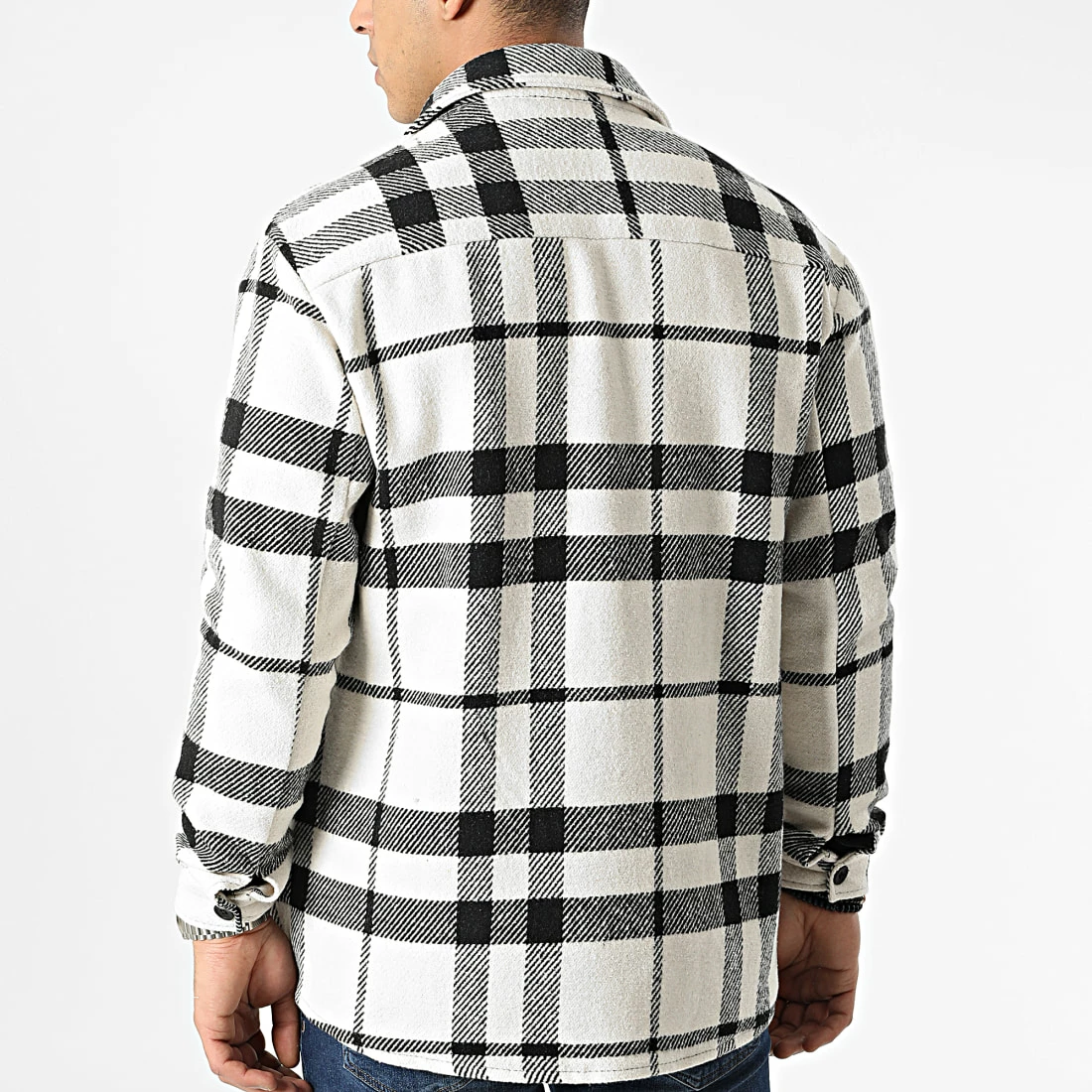 Promo 🤩 Surchemise A Carreaux 2155 Noir Blanc de LBO 💯 6 Promo 🤩 Surchemise A Carreaux 2155 Noir Blanc de LBO 💯 – Image 4