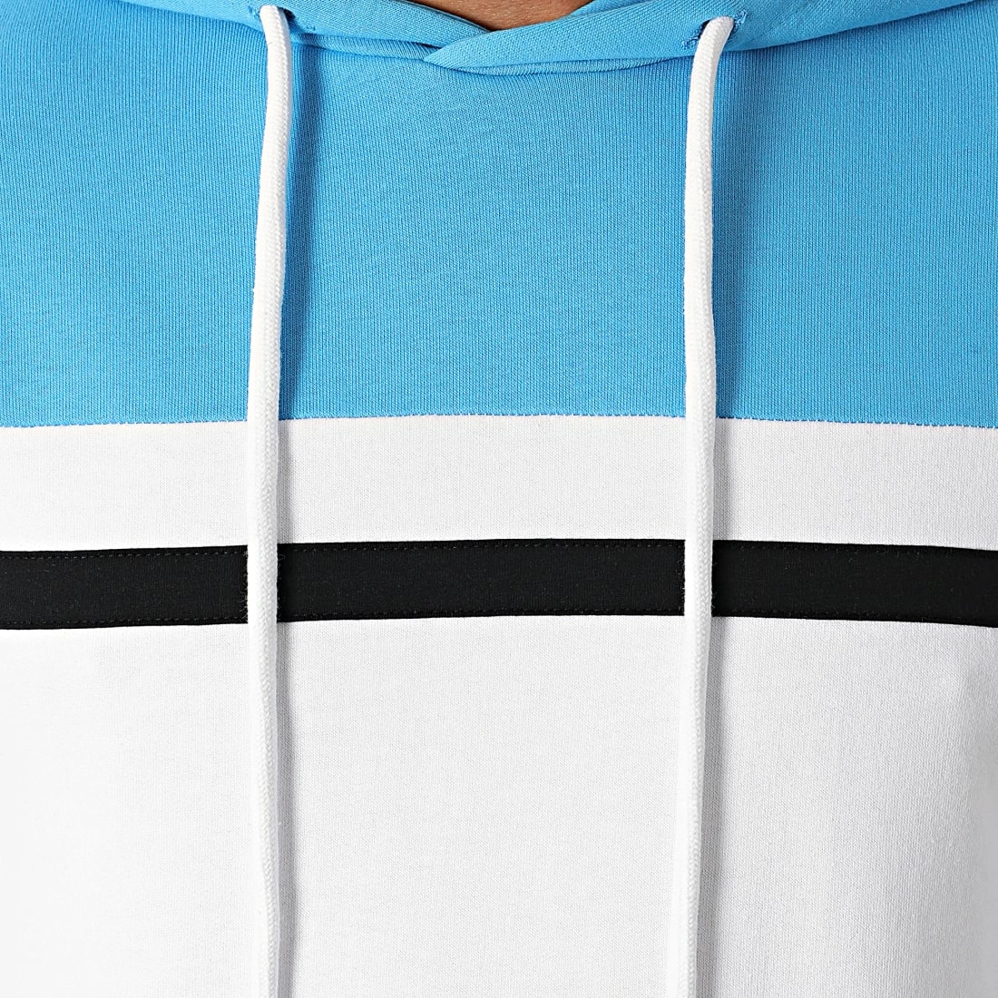 Remise ✔️ Sweat Capuche Tricolore 2057 Bleu Noir Blanc de LBO 🔔 4 Remise ✔️ Sweat Capuche Tricolore 2057 Bleu Noir Blanc de LBO 🔔 – Image 2