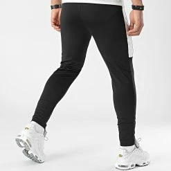 Budget 👍 Pantalon Jogging Training Bande Mesh 0033 Noir Blanc de LBO ❤️ -France LBO Soldes Boutique lbo 291063 FAB LBO 10701336 0033 20220124T140306 04