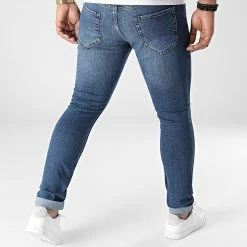 Grosses soldes 🎁 Jean Slim Fit Avec Déchirures 2104 Bleu Denim de LBO 🧨 -France LBO Soldes Boutique lbo 291568 FAB SHALBO 2104 20211229T140132 04