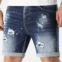 Top 10 😉 Short Jean Avec Dechirures 0025 Bleu Brut de LBO 💯 -France LBO Soldes Boutique lbo 292160 FAB LBO 1070318 0025 20220316T145514 01