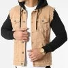 Promo 😉 Veste Jean A Capuche 2051 Noir Denim Camel de LBO 🧨 -France LBO Soldes Boutique lbo 292345 FAB SHALBO 2051 20220121T150801 01