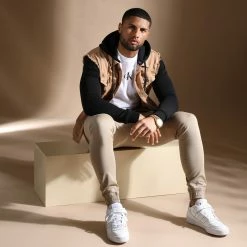 Promo 😉 Veste Jean A Capuche 2051 Noir Denim Camel de LBO 🧨 -France LBO Soldes Boutique lbo 292345 FAB SHALBO 2051 20220204T090526 05