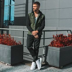 Remise ✨ Veste Jean A Capuche 2052 Noir Denim Vert Kaki de LBO 🎁 -France LBO Soldes Boutique lbo 292346 FAB SHALBO 2052 20220208T095547 06