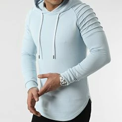 Sortie ⭐ Sweat Capuche Oversize 2180 Bleu Ciel de LBO 🔥