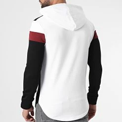 Budget 🥰 Sweat Capuche Oversize Tricolore Retro 2306 Noir Blanc Bordeaux de LBO 😉 -France LBO Soldes Boutique lbo 295415 FAB SHALBO 2306 20220218T143237 03
