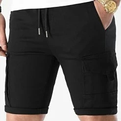 Grosses soldes 🥰 Short Cargo Jogger 2312 Noir de LBO 🌟 -France LBO Soldes Boutique lbo 295637 FAB SHALBO 2312 20220316T155300 03