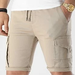 Nouveau 🔔 Short Cargo Jogger 2313 Beige de LBO 😍